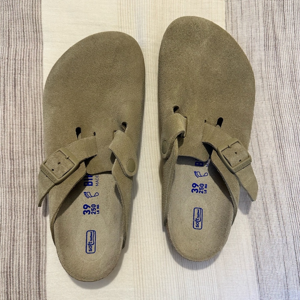 New Birkenstock clogs. Faded khaki.